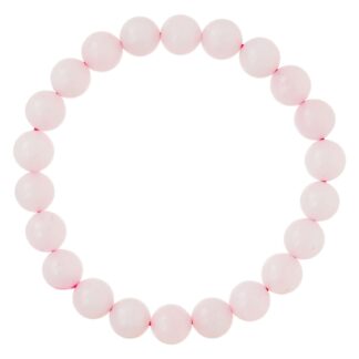 Rose Quartz Bracelet for Women Men's Gifts - Protection Healing Crystal Bracelet - 8mm Gemstone Beaded Adjustable