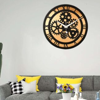 Wooden Silent Non-Ticking Wall Clock for Home Stylish Latest Designer Wall Clock for Home Living Room Bedroom Office Hall