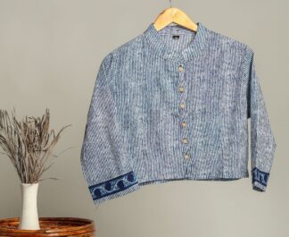 Handmade Block Print Cotton for Women ? Ethnic Floral Printed Top with Long Sleeves